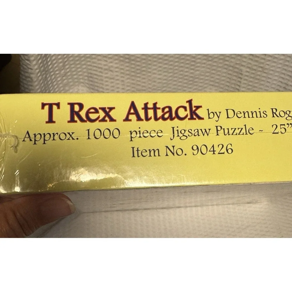 SunsOut Puzzle 1000 Pieces Shaped T-Rex Attack New Factory Sealed  25 x 26 inch